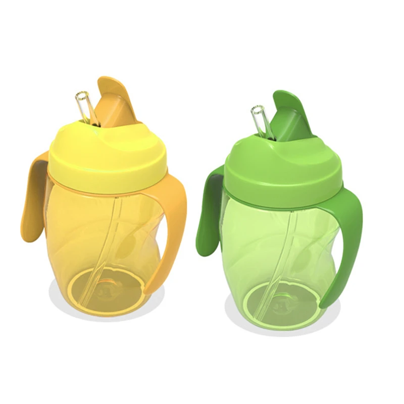 

260ml Baby Cup Children Training Drinking Cup Anti-wrestling Watertight Baby Feeding Straw Cup