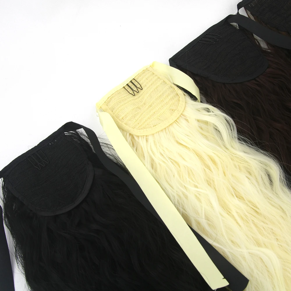 Soowee 55cm long Kinky Curly Hair Pony Tail Hairpieces Drawstring Ponytails Synthetic Hair Extension Hair Pieces Peruca Soowee 55cm long Kinky Curly Hair Pony Tail Hairpieces Drawstring Ponytails Synthetic Hair Extension Hair Pieces Peruca