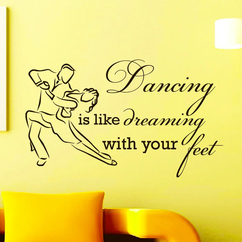 Wall Vinyl Decals Dancer Dancing is Like Quote Decal Home Decor Mural