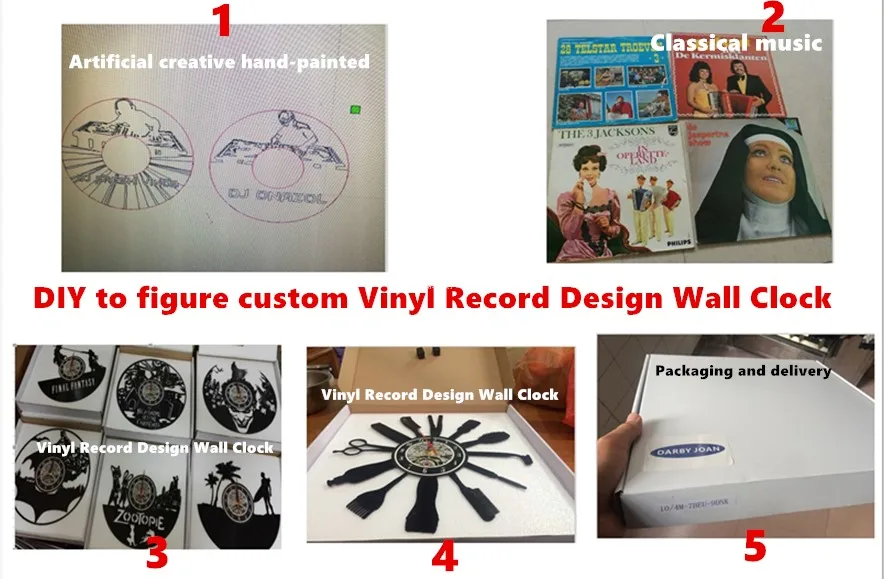 

DIY to figure custom Vinyl Record Design Wall Clock