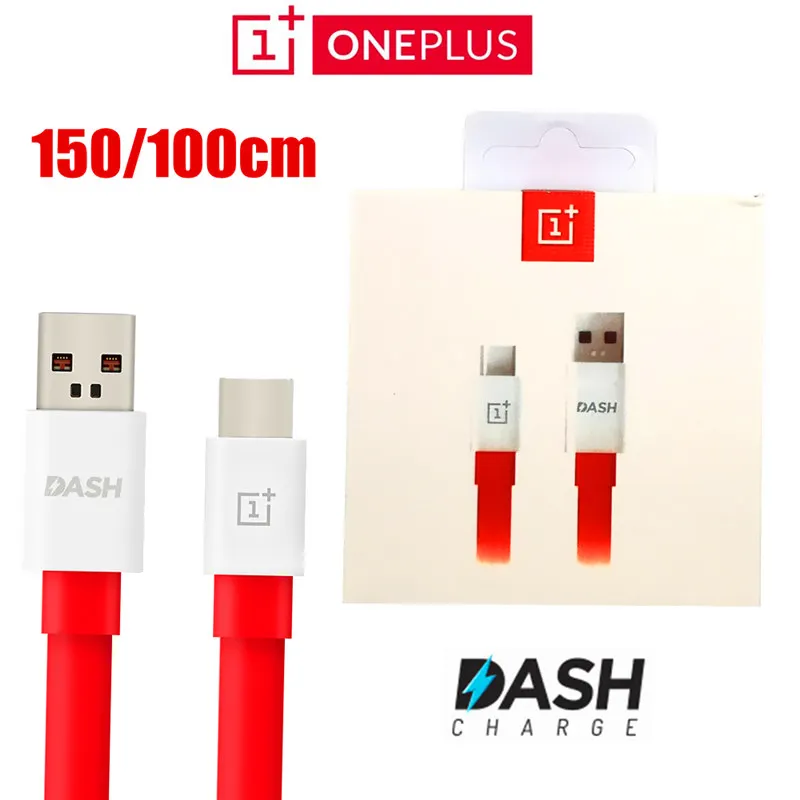 

Original Oneplus 6 Cable Dash Charge genuine 100/150Cm Red Usb to Type-C Data charger cable For One plus 3 3t 5 5t smartphone