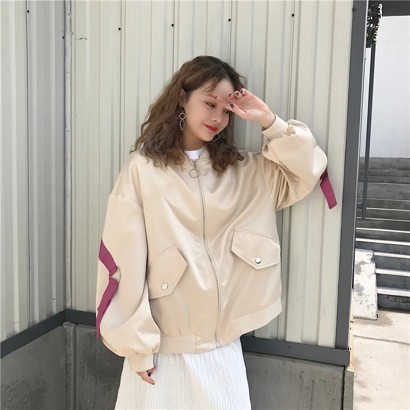 Ветровка для студентов, BF Harajuku, уличная куртка, больше размера, куртка, новые Пружинные ленты, большой размер, куртка для женщин, Свободное длинное пальто
