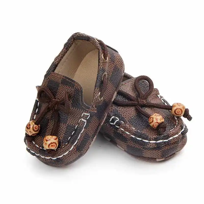 0945 PU brown MiYuebb/Классические пинетки для мальчика; кожаные повседневные кроссовки для детей; обувь для младенцев; удобная обувь без застежки - Color: 0945 PU brown