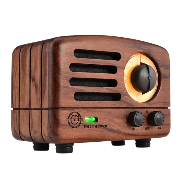 MaoKing(MUZEN) Bluetooth динамик MW-2/MW-2I Маленький принц FM радио Ручной Работы Деревянный сабвуфер ретро искусство подарок - Цвет: Palisander