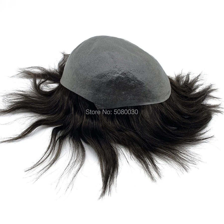 

The v-loop knot thinest invisible base transparent color toupet hair replacement systems thin hair