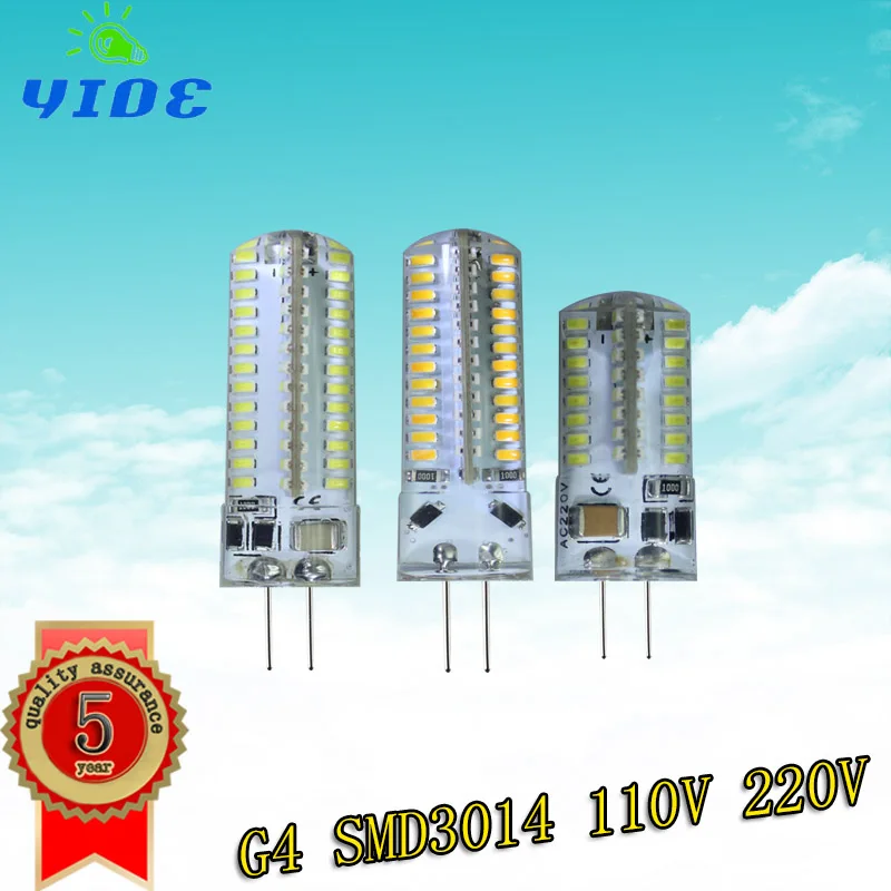 Yioe Высокое качество светодиодные G9 G4 E12 E14 B15 Светодиодная лампа Crystal Light 110 В 220