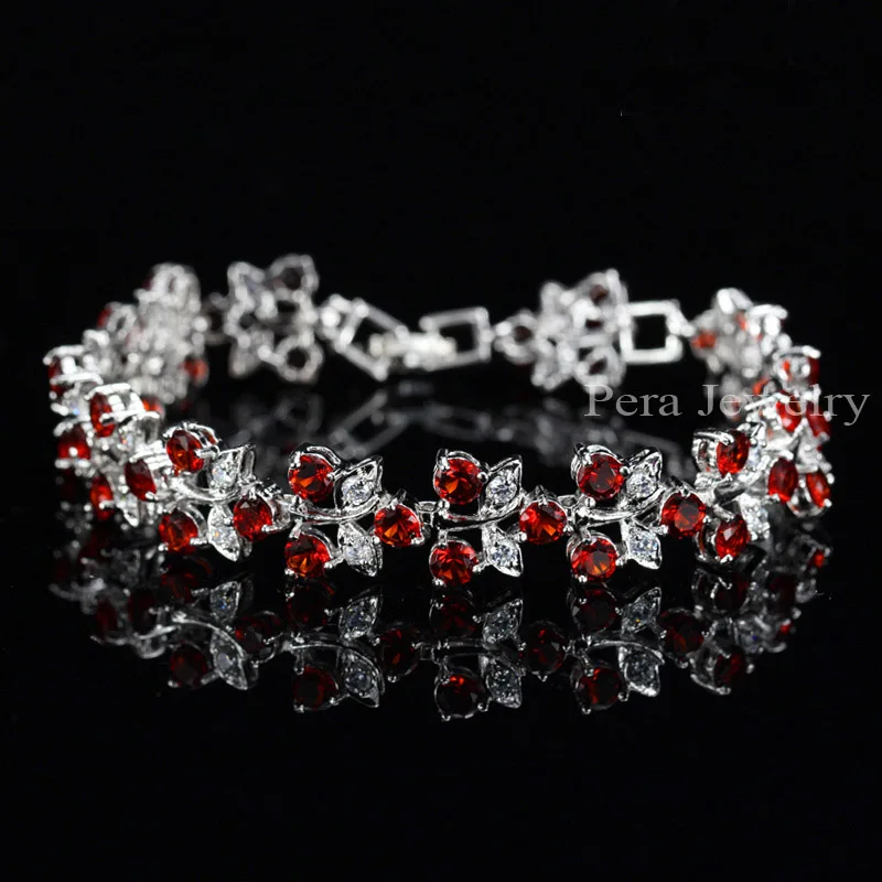 Zirconia Leaf Color Bracelet | Royal Blue Jewelry Women