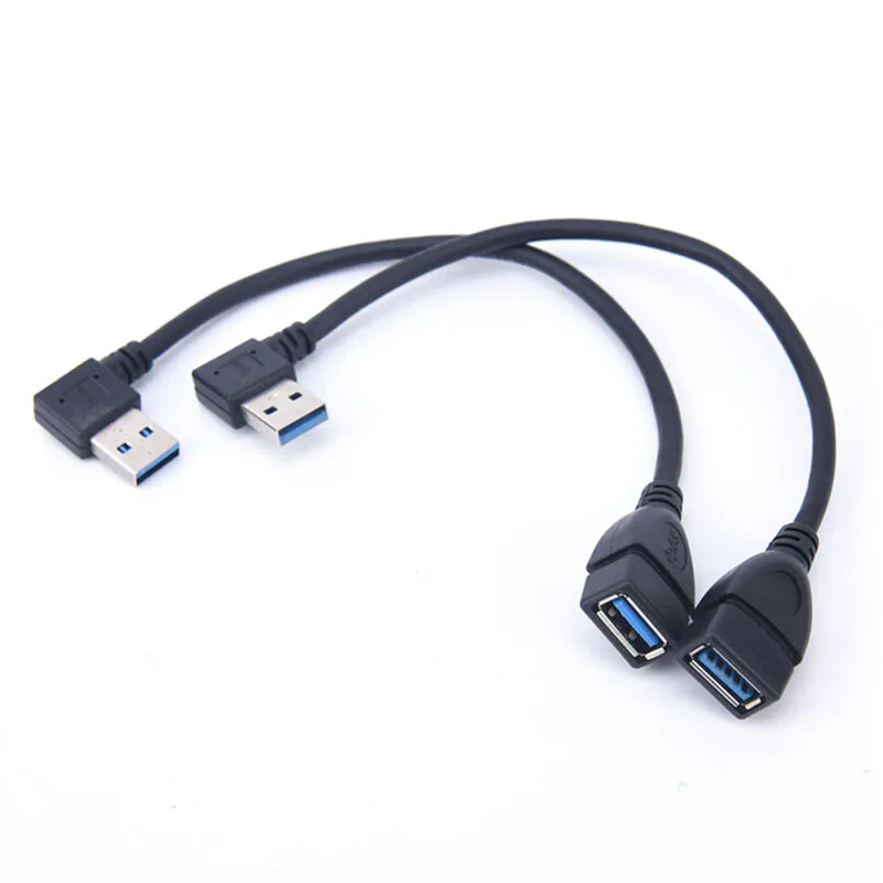 Универсальный кабель для передачи данных левый/правый USB 3 0 штекер A Female Up Angle 90
