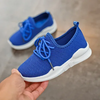 

New Summer Kids Shoes for Boys Sneakers Breathable Mesh Knit Mesh Girls Flat Sports Shoes Fashion Soft Casual Shoes for Children