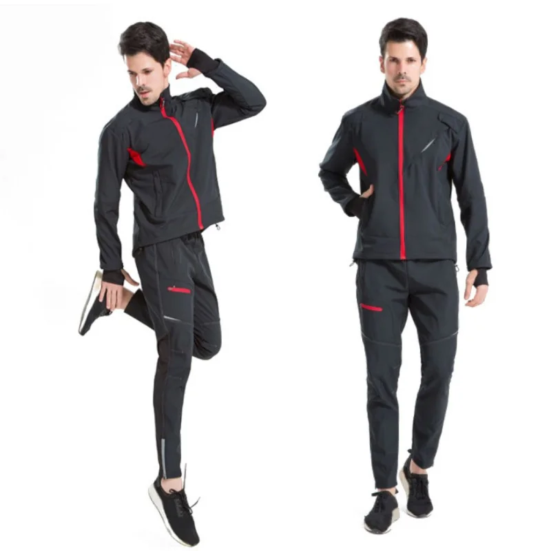 

Outdoor Bike Riding Autumn And Winter Thick Fleece Warm Split Riding Suits Wind And Cold