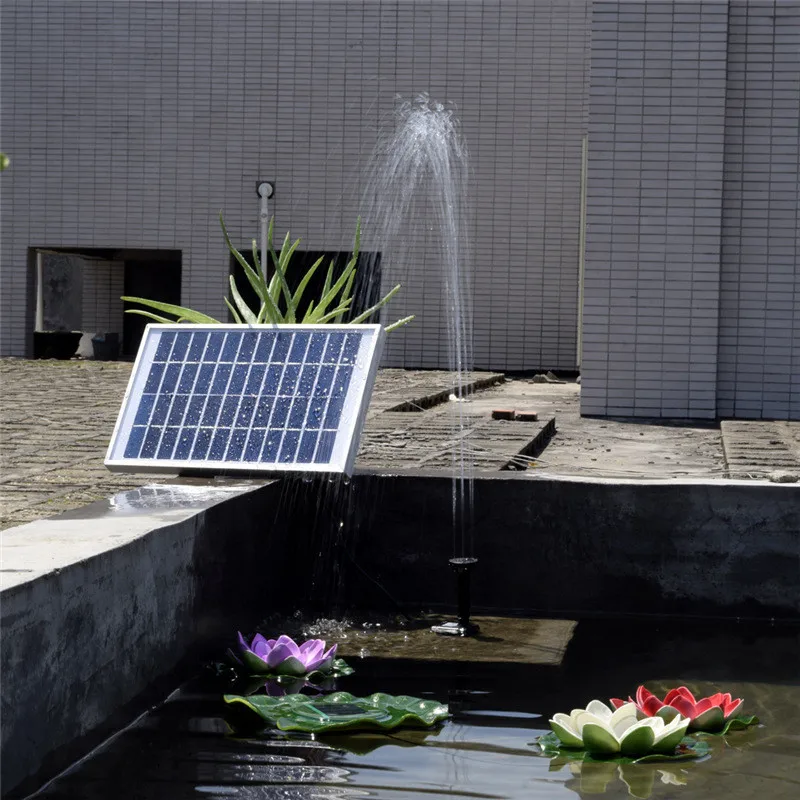 Фонтанные насадки на солнечной энергии 12 В 5 Вт, Бесщеточный Водяной насос на солнечной энергии, набор для полива растений, солнечная панель, птичья ванна, сад, декоративный