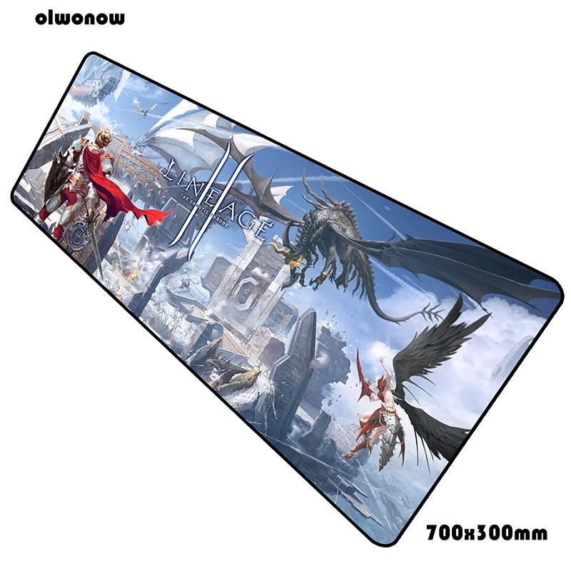 Lineage 2 padmouse 70x30 см игровой коврик для мыши locrkand коврик для мыши геймерский компьютерный стол высококачественный коврик notbook mousemat pc - Цвет: Size 700x300x2mm