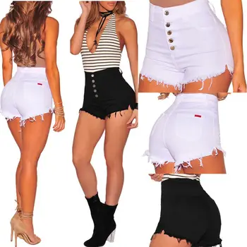 

Women Girls Ladies Shorts Casual High Waisted Short Mini Jeans Ripped Jeans Shorts Women Summer