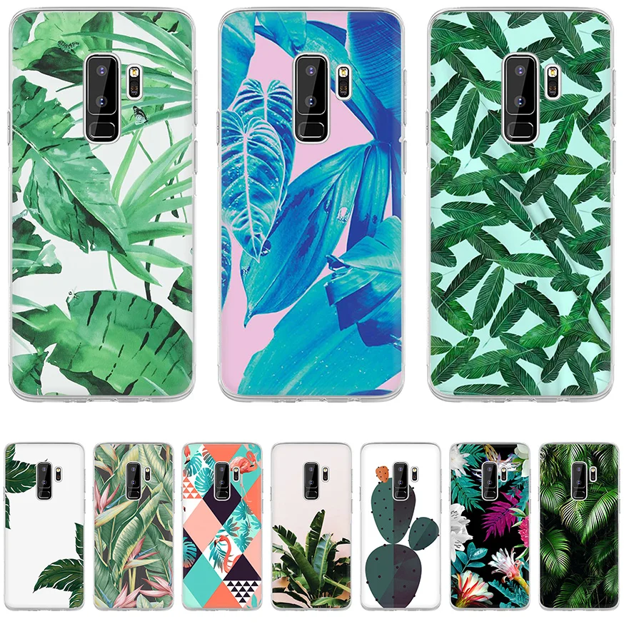 

Case Cover for Samsung Galaxy A7 A9 A10 A20 A30 A40 A50 A60 A70 A5 A6 A8 Plus Tropical Plants Cactus Banana Leaves Casing