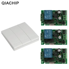 QIACHIP AC 220 V 1 CH дистанционного Управление настенный выключатель Панель стены передатчик дистанционного умный дом номер лестница свет лампы светодиодные лампы RX TX
