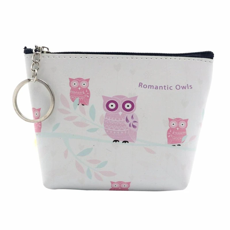 New Fashion Women Girls Lady Leather Small cute owl  Wallet Coin Purse Clutch Bag 07