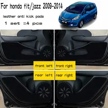 4 шт. обувь без каблука; кожаная обувь для вождения антиударная площадка влажности двери Коврики для Honda Jazz Fit 2008 2009 2010 2011 2012 2013