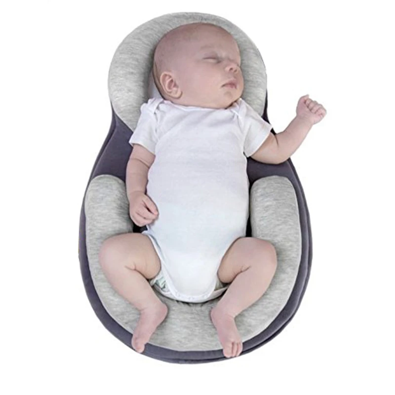 Детская подушка-матрас для новорожденных, защита для сна, подушка для позиционирования, противоскользящая Подушка с плоской головкой