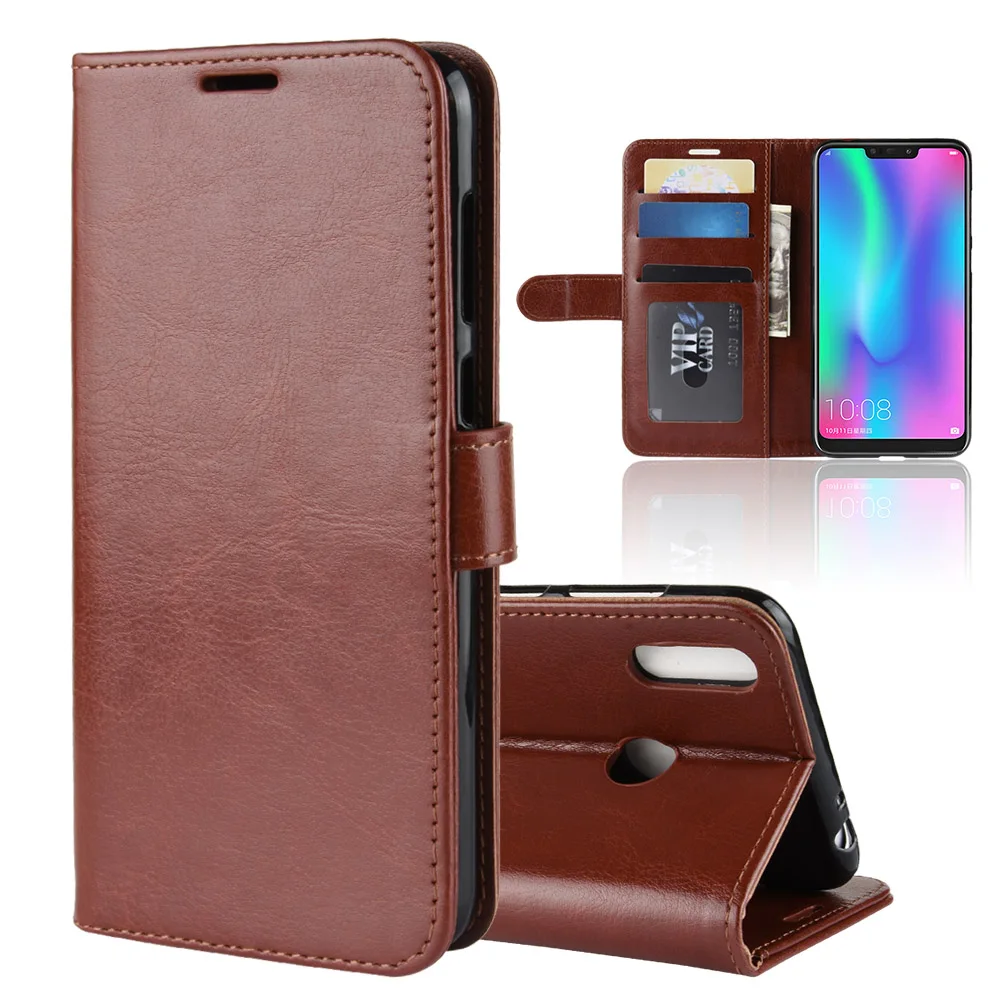 

8-C Case for Huawei honor 8C Cases Wallet Card Stent Book Style Flip Leather Covers Protect Cover black 8 C for honor8C