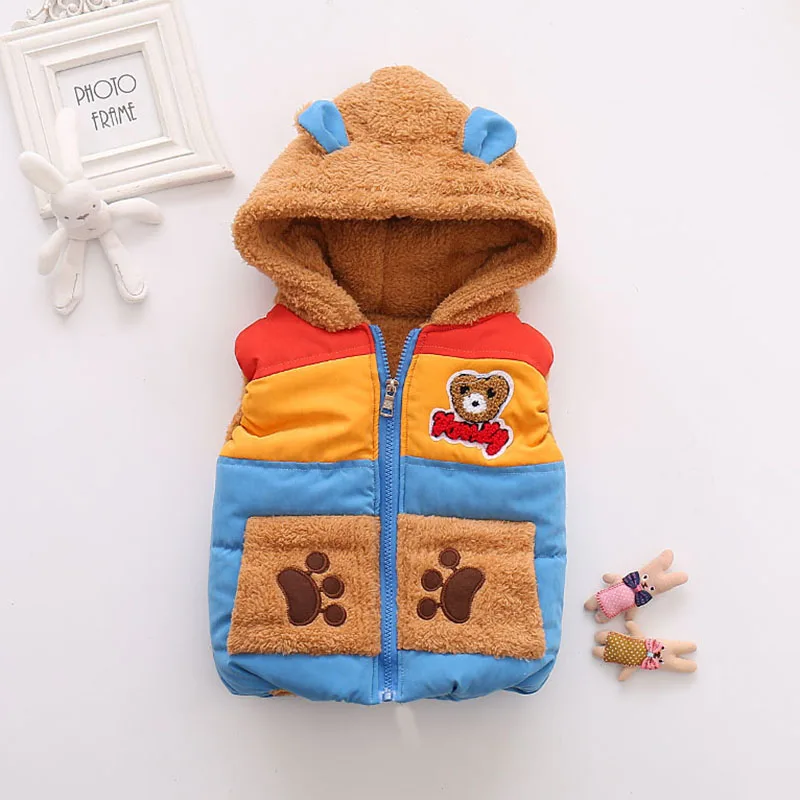 

3D Bear Autumn Winter Warm Baby Vest Waistcoat Toddler Outwear Children Baby Bear Outerwear Kids Girl Boy Vest Baby Clothing