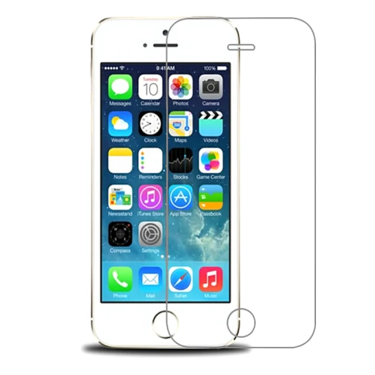 

9H tempered glass For iphone X 8 5 5s 5c SE 6 6s plus 7 plus screen protector protective guard film case cover+clean kits