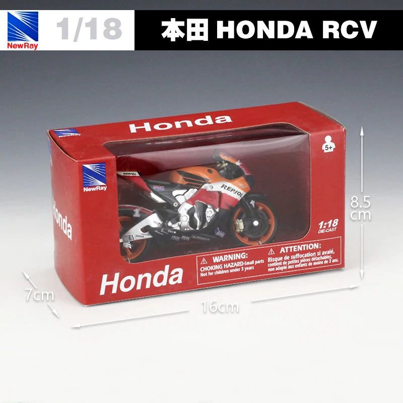 1:18 HONDA дистанционного управления RCV № 1 модель мотоцикла HONDA дистанционного управления RCV Moto GP литья под давлением Moto для хранения детских игрушек, подарки на день рождения;