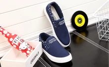 New 2016 woman elastic canvas shoes a pedal comfortable flat casual shoes