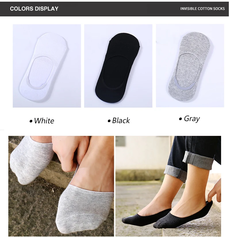 5 пар невидимые лодочки для девочек носки с 3d принтом женские носки-тапочки женские летние однотонные белые, серые, черные носки
