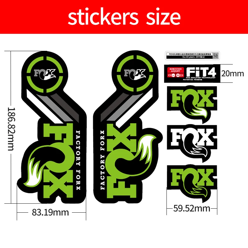 Fox FLOAT 40th anniversary special edition fork stickers fox fork stickers decals