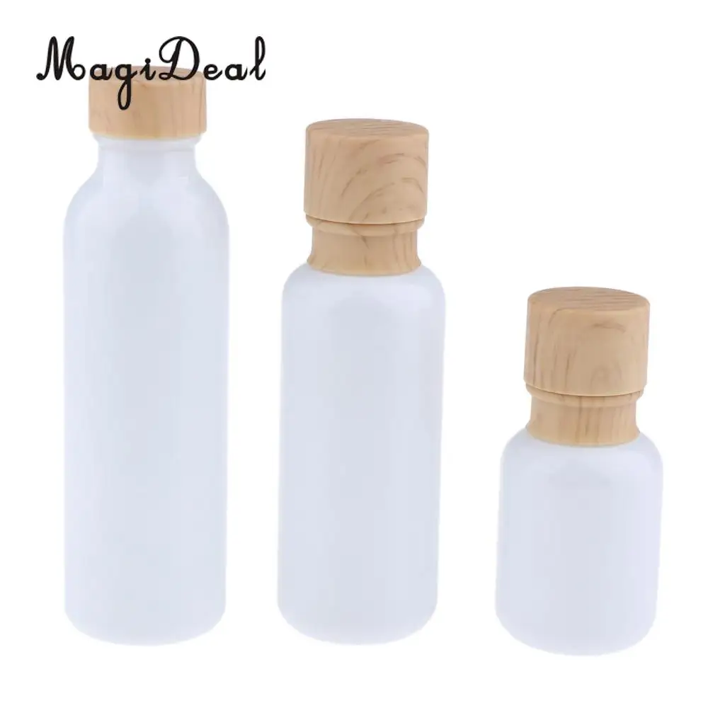 Kesoto Empty Glass Makeup Refillable Container Face Cream Pump Bottle for Travel