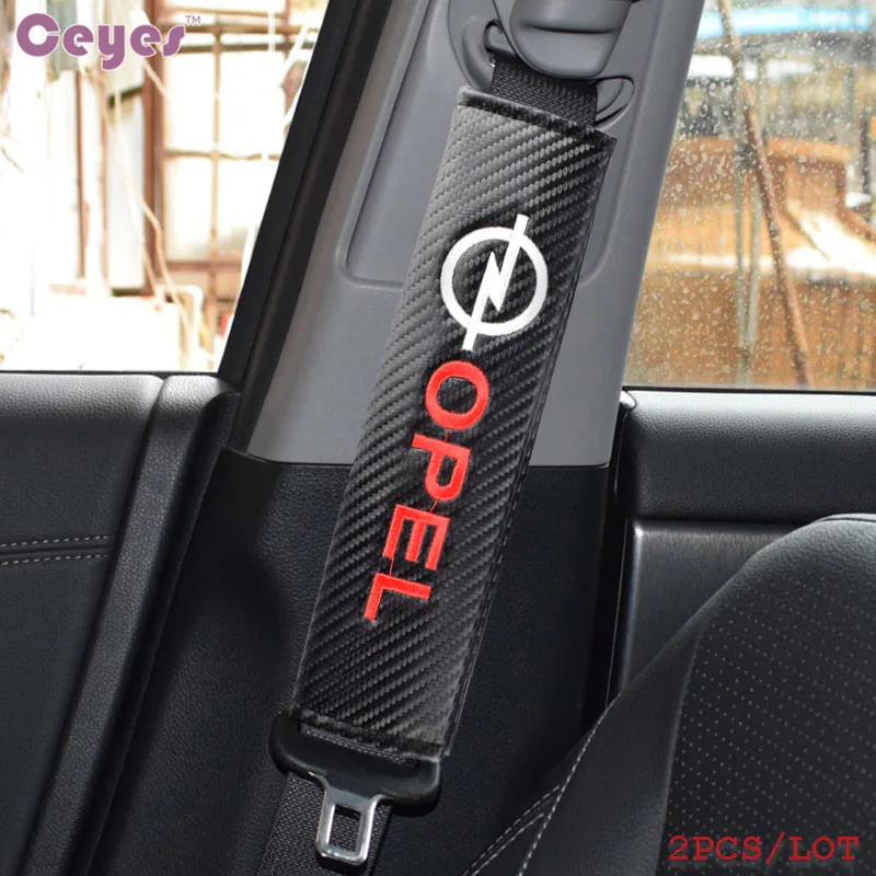 

Ceyes Car-Styling Car Emblems Fit For Opel Astra H G Corsa Insignia Astra Antara Meriva Zafira Auto Seat Belt Cover Car Styling
