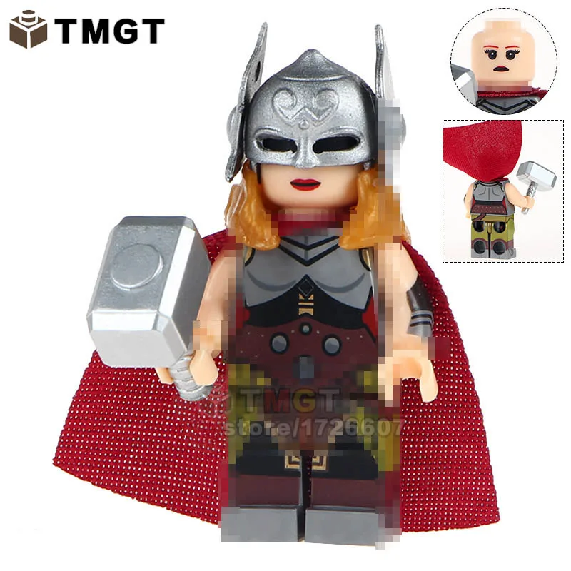 

TMGT Lady Thor Super Hero Lady Loki Lady Knight Scarlet Witch Heimdall Bricks s Building Blocks Toys For Children