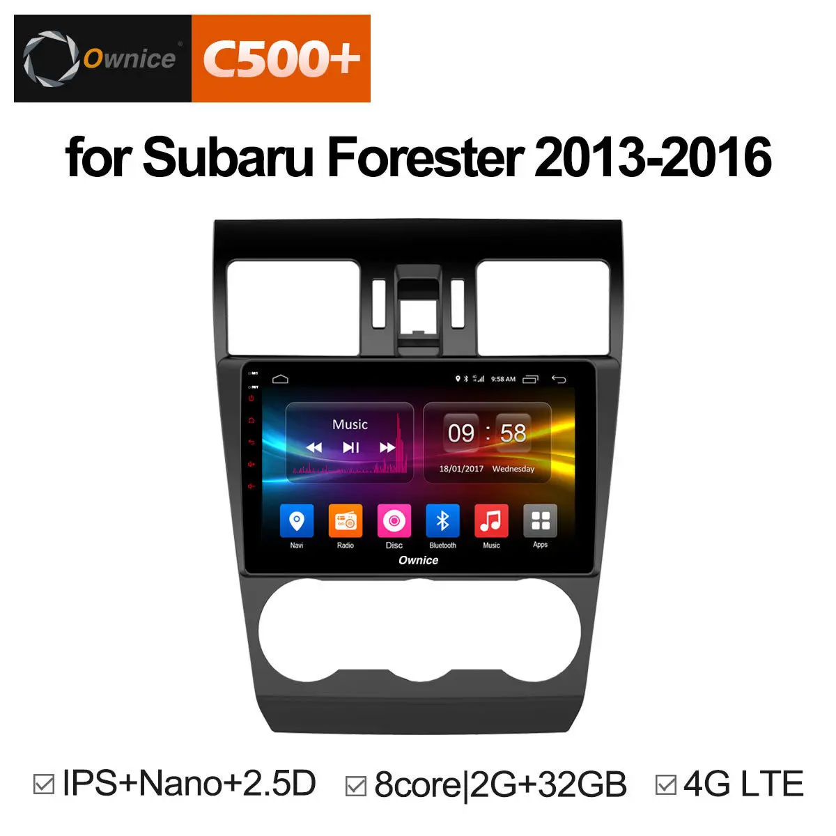 Android 8.1 Unit Intelligent System Multimedia DVD Player For Subaru WRX Forester 2014 2015 2016 Car GPS Navigator Smart Pad PC