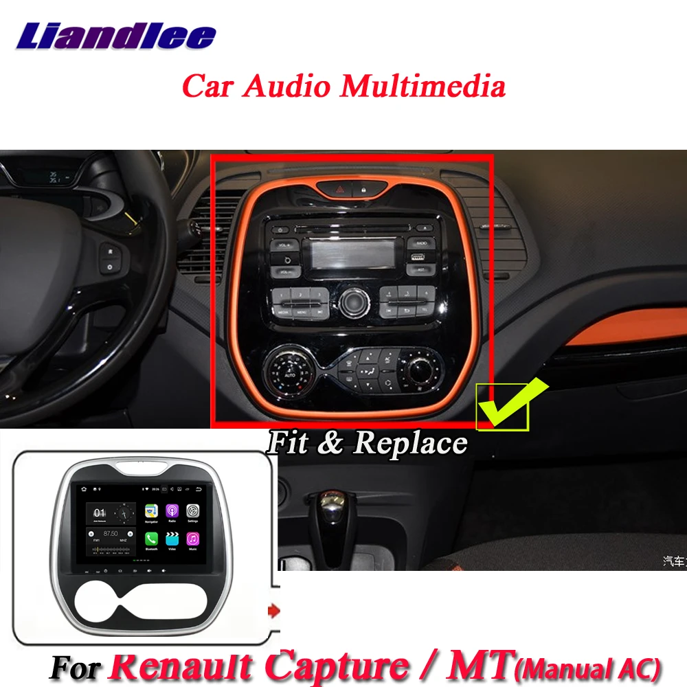 Top Liandlee Car Android System For Renault Capture / MT Manual AC Radio BT GPS Navi MAP Navigation Screen Multimedia NO DVD Player 10