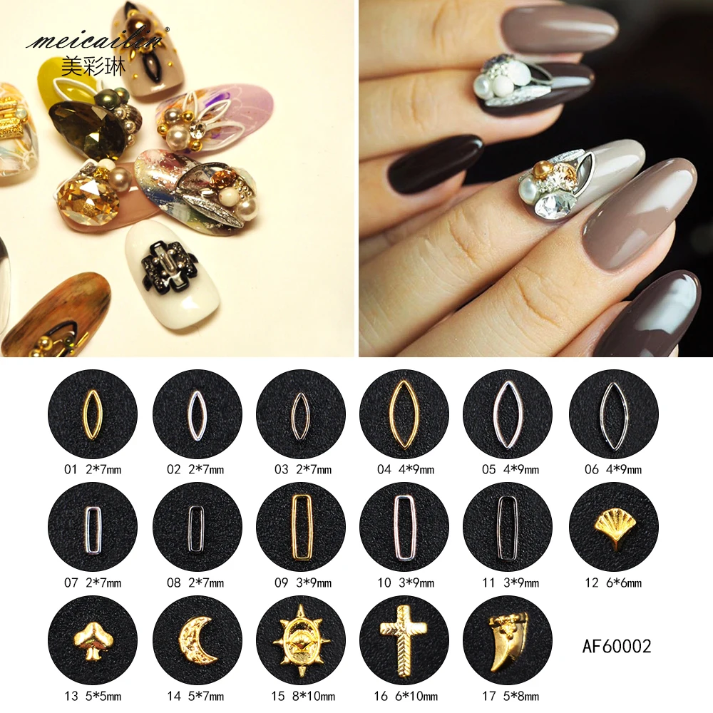 Meicailin 10pcslot Perforated Horse Eye Rivet 3D Nail Art Decorations Alloy Nail Charms Nails Rhinestones Dropshipping (2)