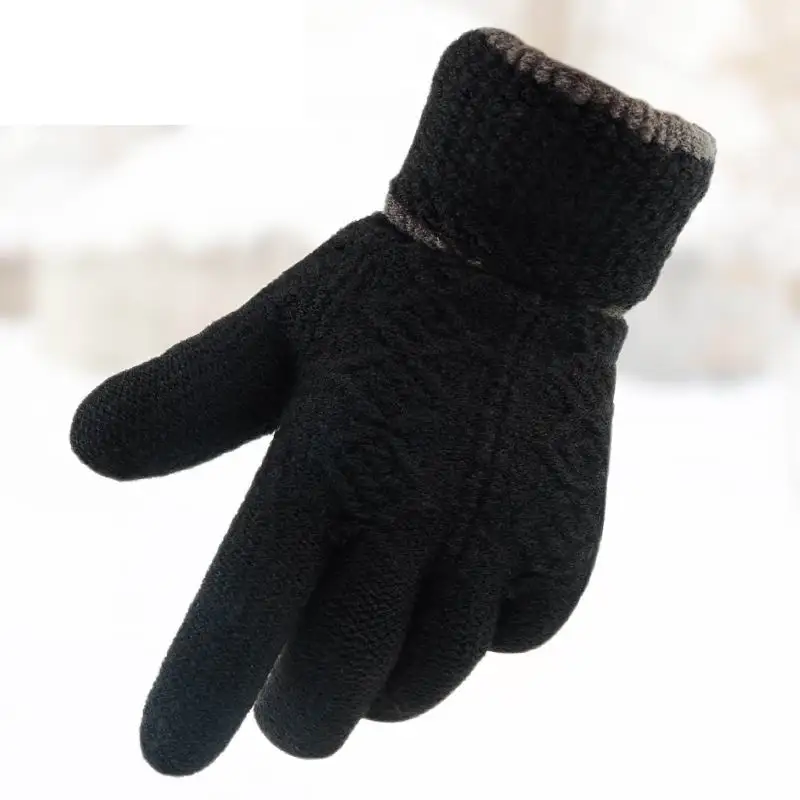 GBCNYIER осенние и зимние мужские перчатки ветрозащитные толстые шерстяные пушистые мужские перчатки зимние сохраняющие тепло варежки - Цвет: 16