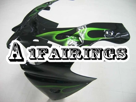 Мотоцикл чехлы для Kawasaki ZX-9R 2002 2003 ABS Пластиковые обтекатели мотоцикл ZX9R 02 03 кузов черный зеленый пламя табло корпусов
