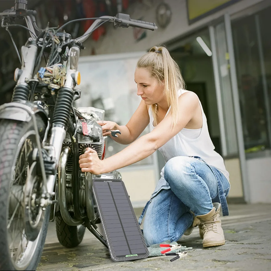 12V Solar Charger Solar Battery Charger Trickle Powering Solar Panel charger Maintainer for Vehicle Motorcycle Satellite Phone 12V Solar Charger Solar Battery Charger Trickle Powering Solar Panel charger Maintainer for Vehicle Motorcycle Satellite Phone
