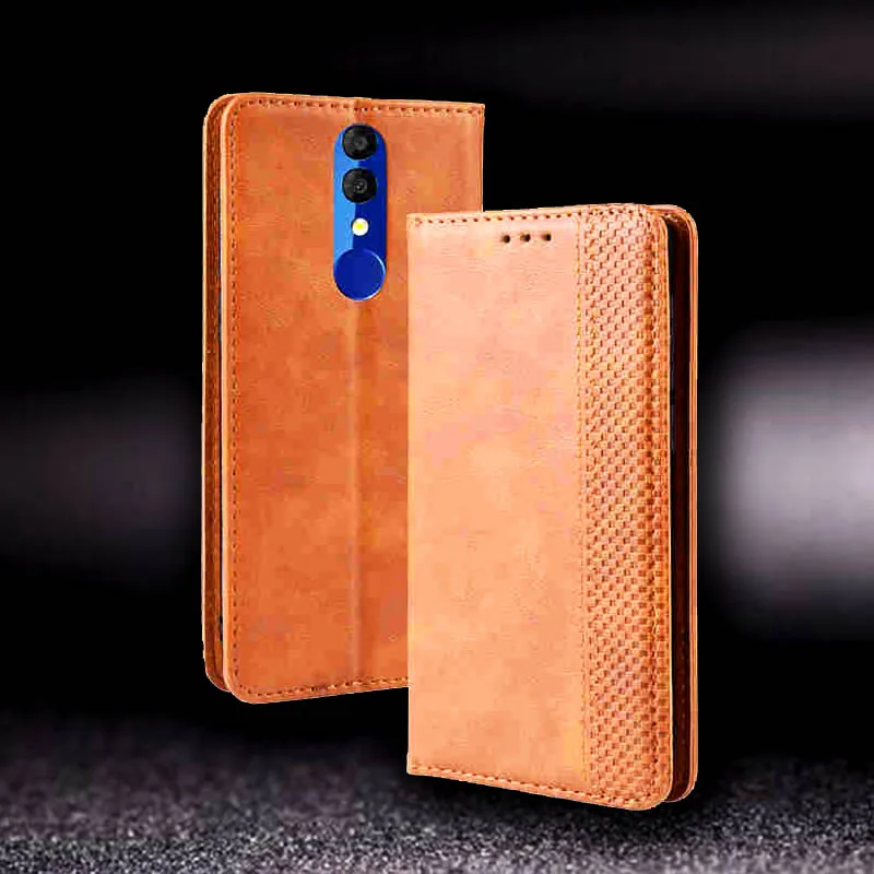 

PU Leather Case For Alcatel 3 2019 Case Phone Cover Netting Protector Magnetic Etui Coque For Alcatel 3(2019) Case Housing