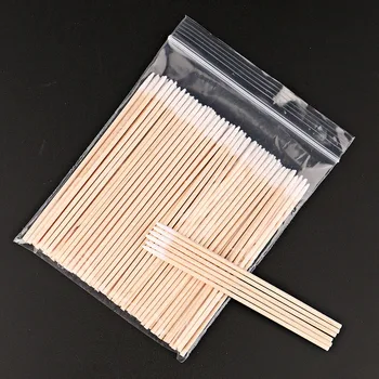 

200pcs/lot Wooden Cotton Swab Cosmetics Permanent Makeup Health Medical Ear Jewelry 7cm/10cm Clean Sticks Buds Tip Tattoo Tools
