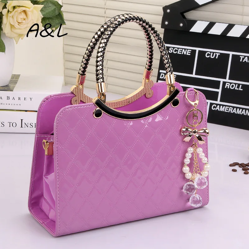 

2019 New Autumn and Winter Women's Handbag PU Leather Beads Fashion Trend Single Shoulder Slant Bag Women's Bag luxury bagY089