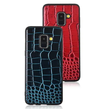 

Case For Samsung Galaxy A8 2018 A530F Crocodile Texture Genuine Leather Back Cover Case For Samsung Galaxy A8 Plus 2018 A730F