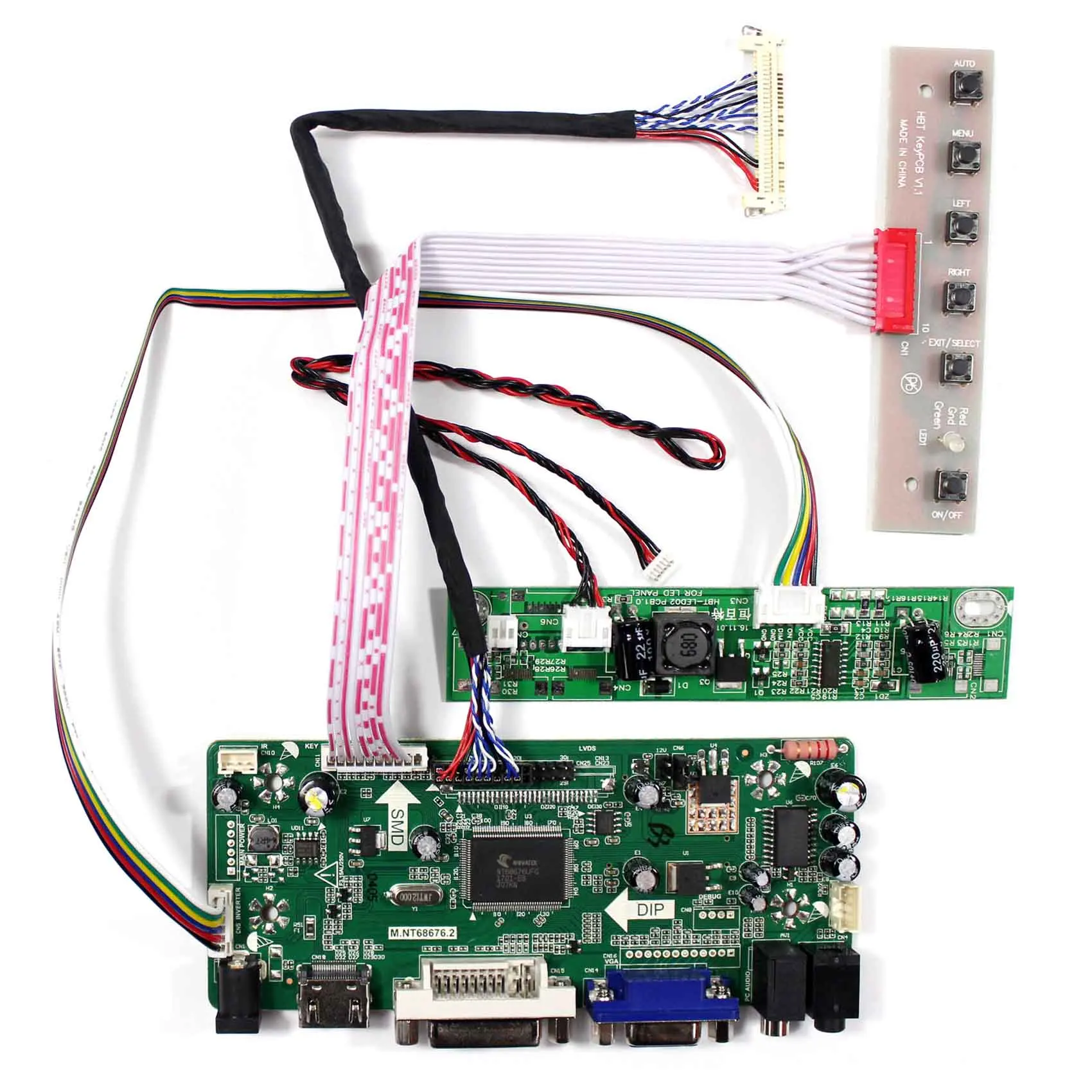 

HDMI+DVI+VGA LCD Control Board M.NT68676 Work For 18.5inch 1366x768 M185XW01 M185BGE-L22 LTM185AT04 LCD