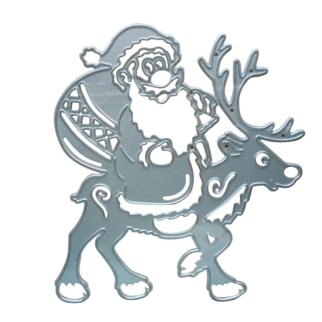 

Hot Sale Santa Claus On Reindeer Deer Metal Cutting Dies Stencils DIY Embossing Scrapbooking Card Craft Christmas