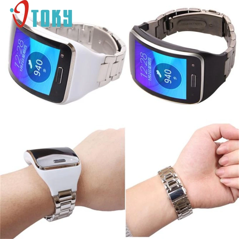 

Hot Sale OTOKY Fabulous Stainless Steel Metal Watch Band Wrist Strap Bracelet For Samsung Gear S SM-R750 Wrist Watch Band Dec26