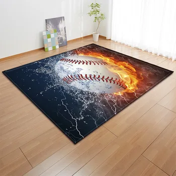 

3D Sports Balls Carpet Children Room Decoration Area Rugs Basball Soccer Play Mat Boys Birthday Gift Living Room Rugs Carpets