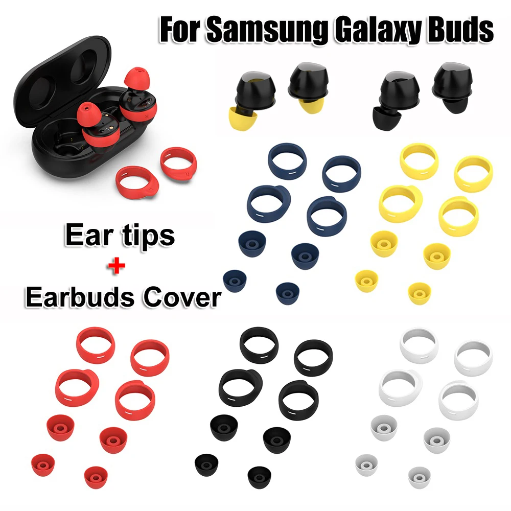 Estojo antiderrapante para fones de ouvido, kit de pontas de ouvido, capa de silicone dentro do ouvido para samsung galaxy