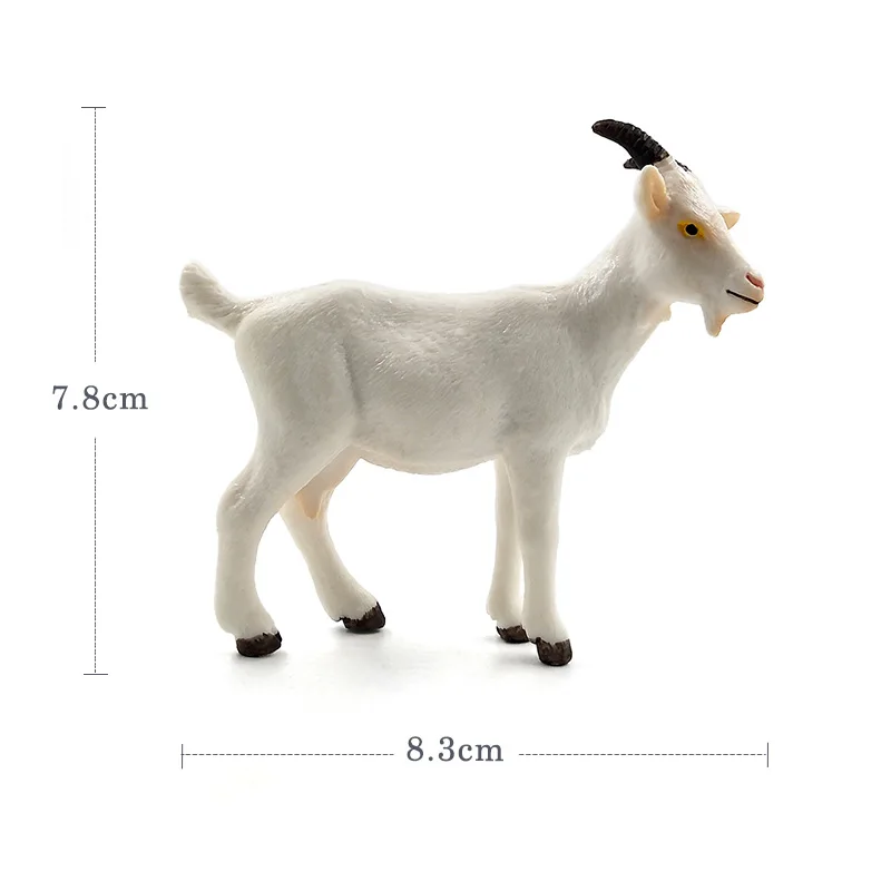 Simulation White Goat Sheep Animal Model Figurine Diy Home Decor