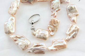 

6688fayan 001471 baroque pink freshwater cultured pearl necklace