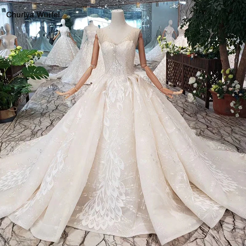 

HTL320B Sexy wedding dress with train sleeveless new material ball gown princess wedding gown 3.28 Anniversary discount gelinlik